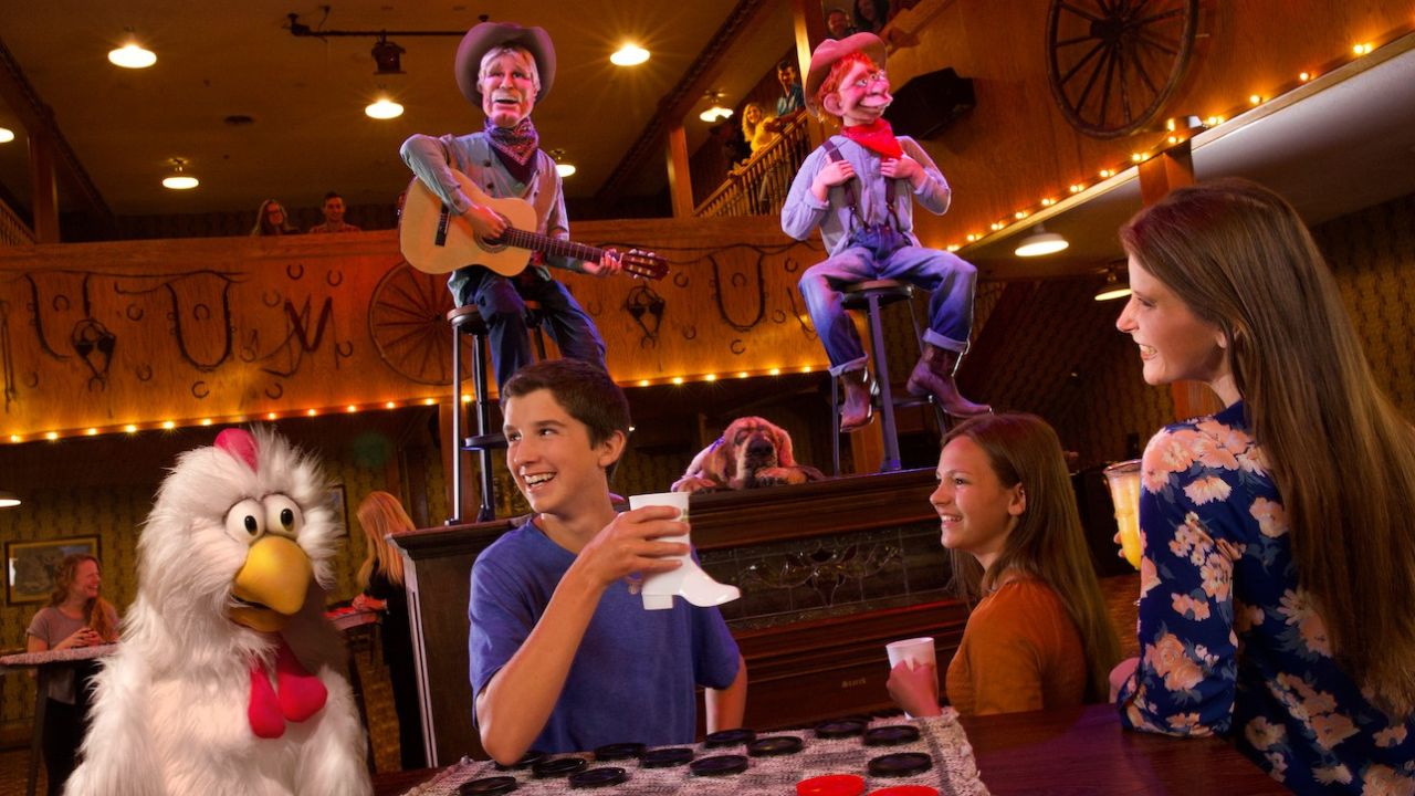 Kids eating at the Dolly Parton Stampede in Pigeon Forge.