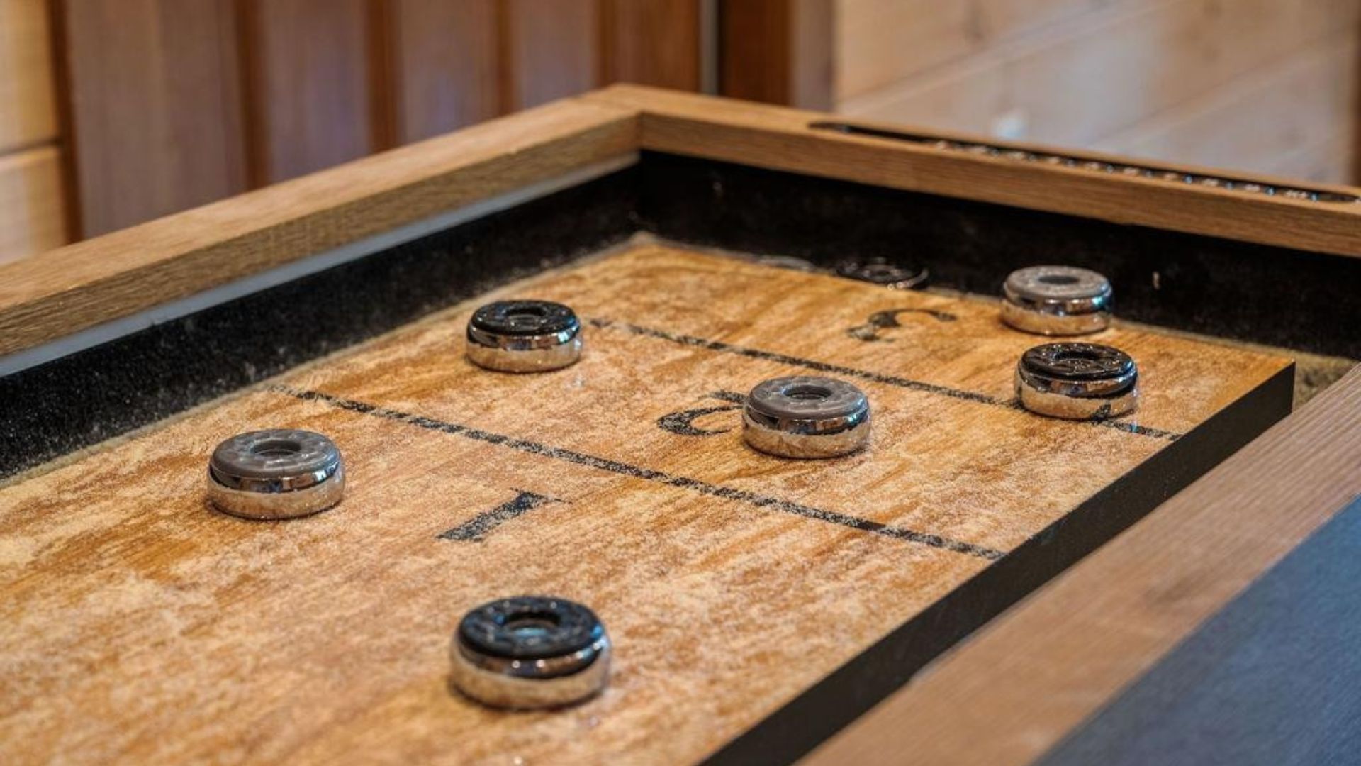 Cabins with a Shuffleboard