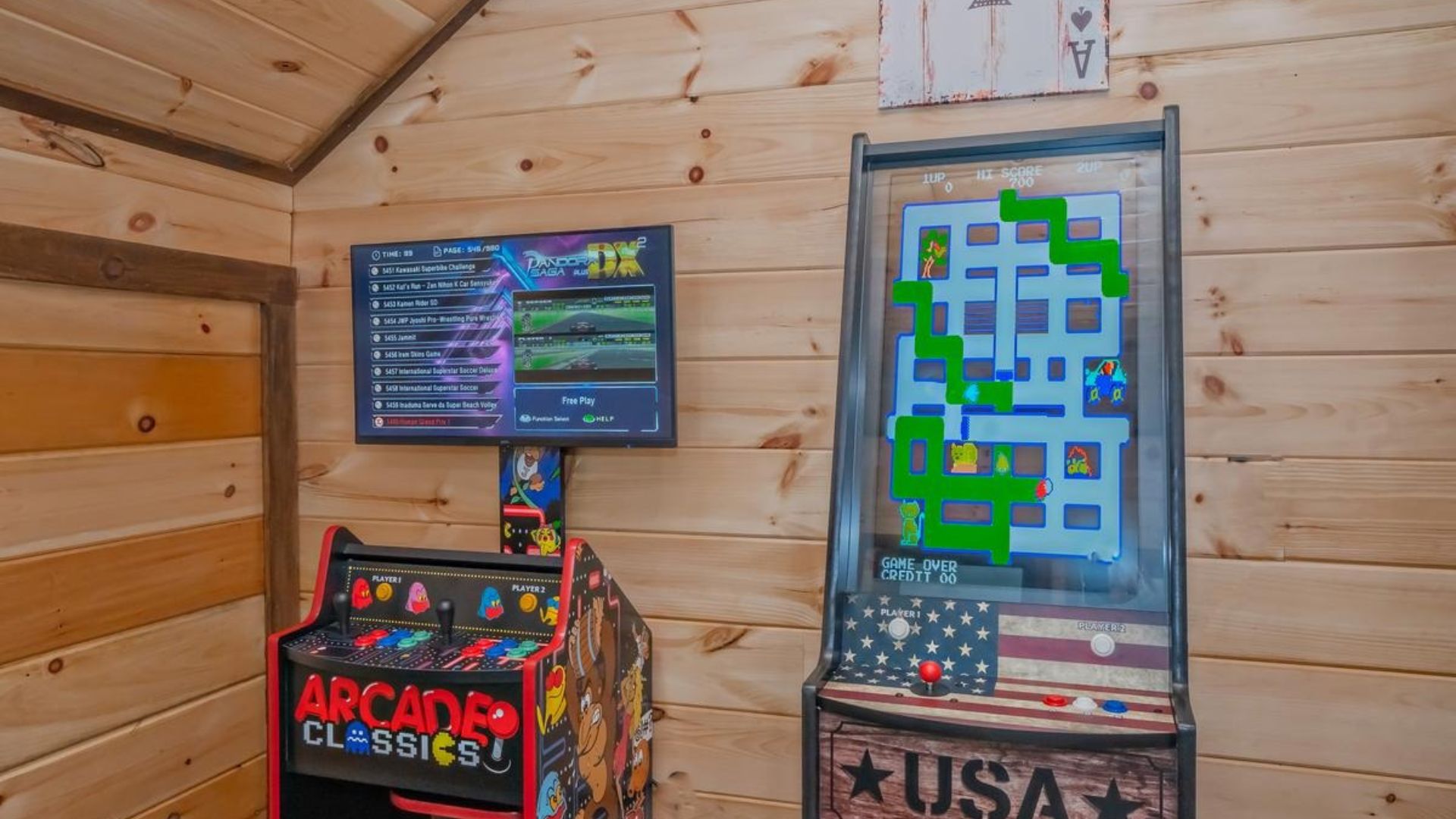 Cabins with Arcade Games